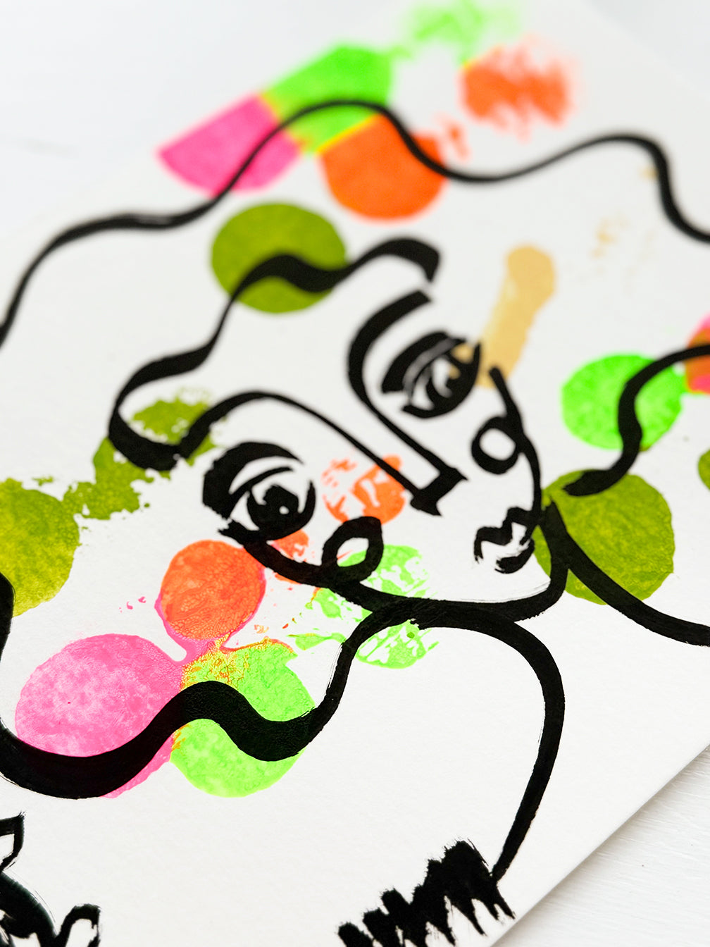 Resim Kağıdı Çizgisel Portre Serisi- 45