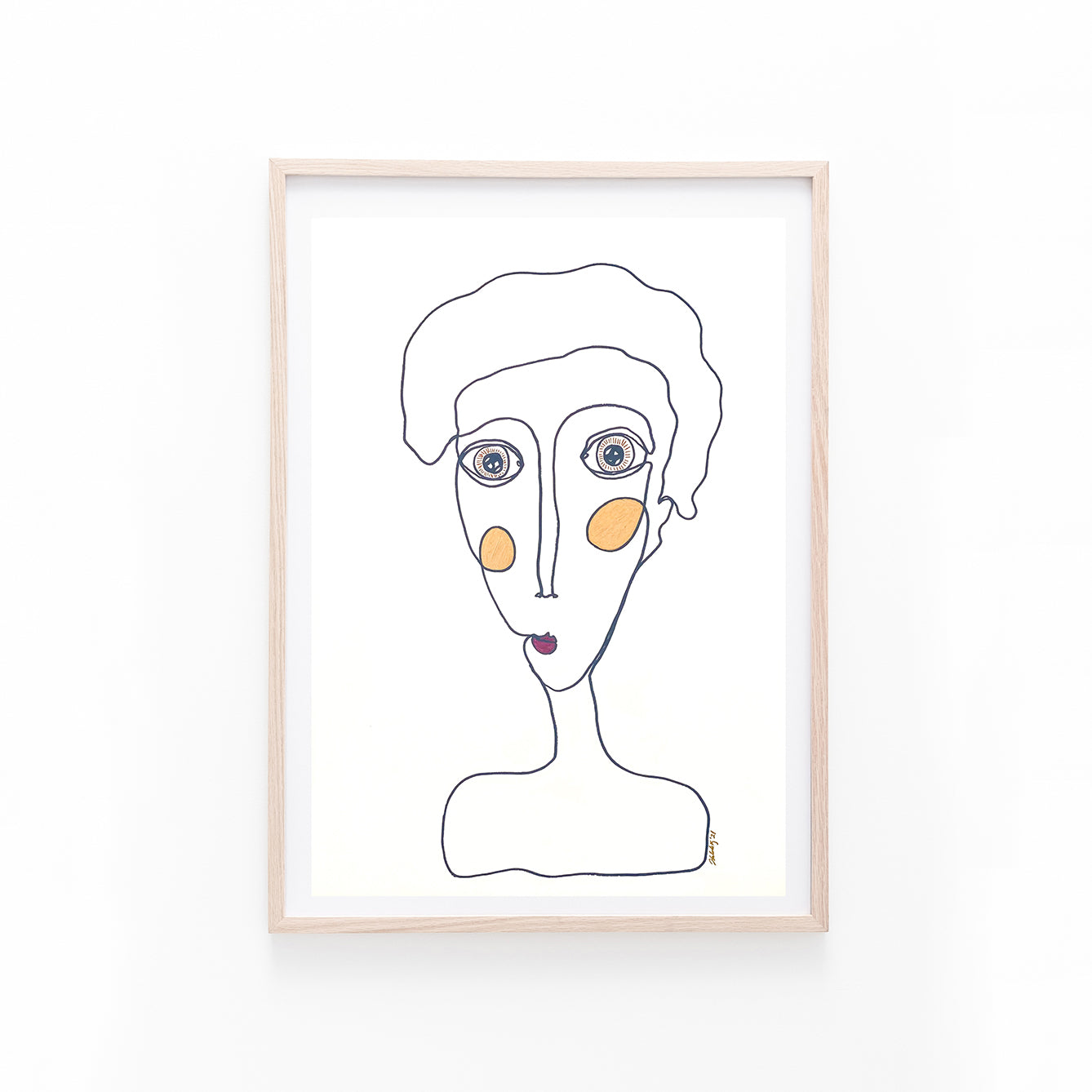 Resim Kağıdı Çizgisel Portre Serisi – 05