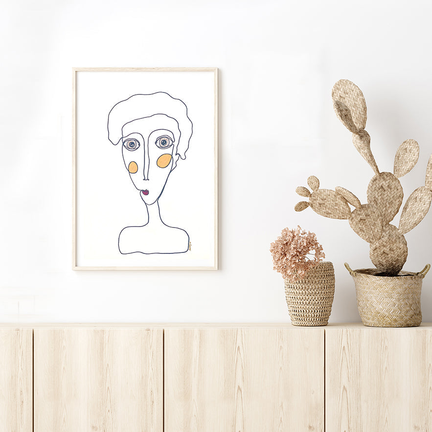 Resim Kağıdı Çizgisel Portre Serisi – 05