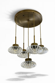 Retroline Çizgili Cam Sarkıt Avize