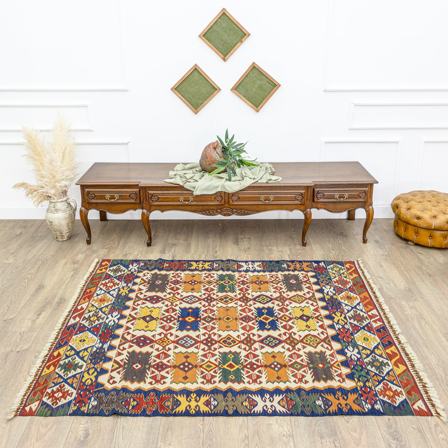 Rhea Hotamış El Dokuma Yün Kilim 140X187 Cm