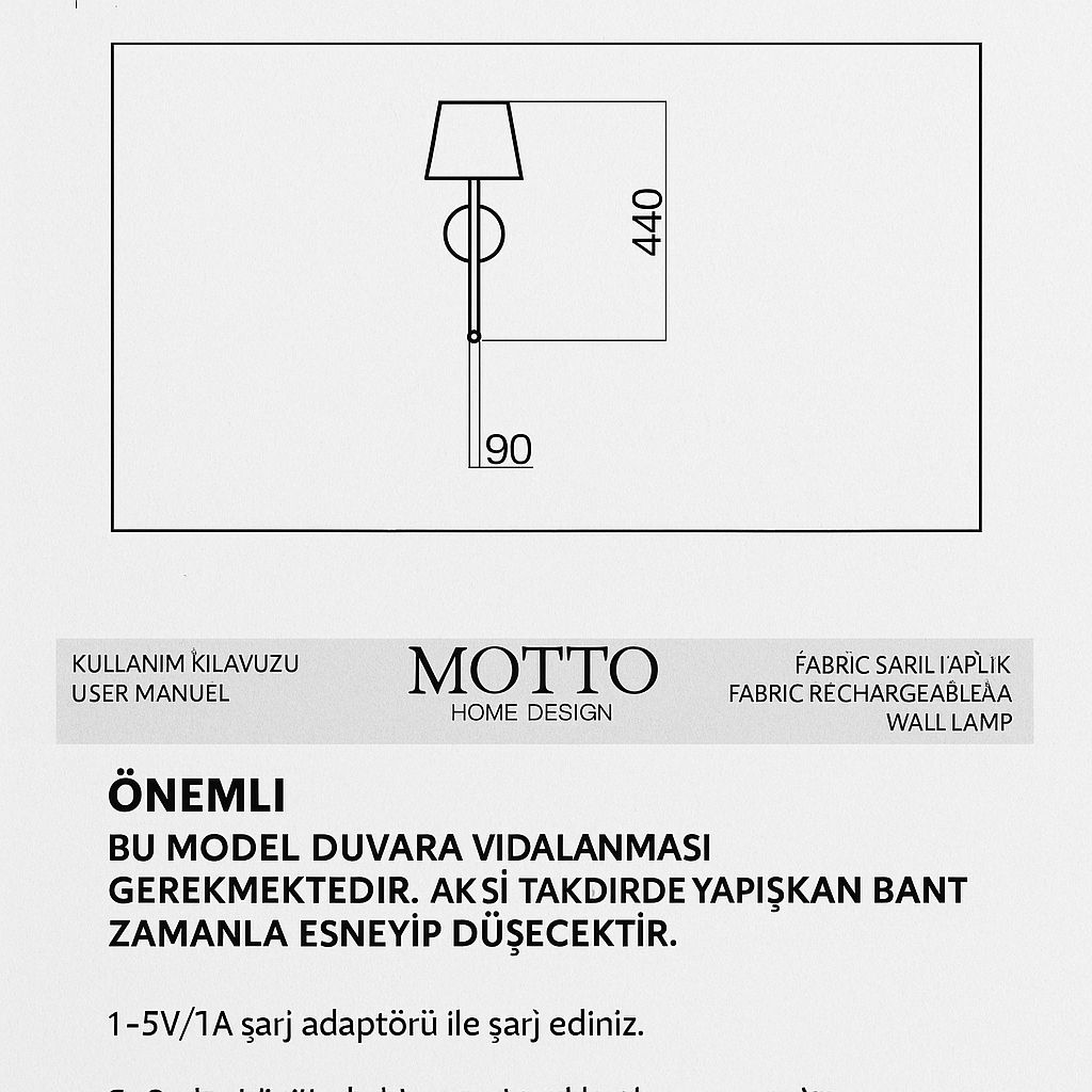 Rhythm Şarjlı Aplik No: 10