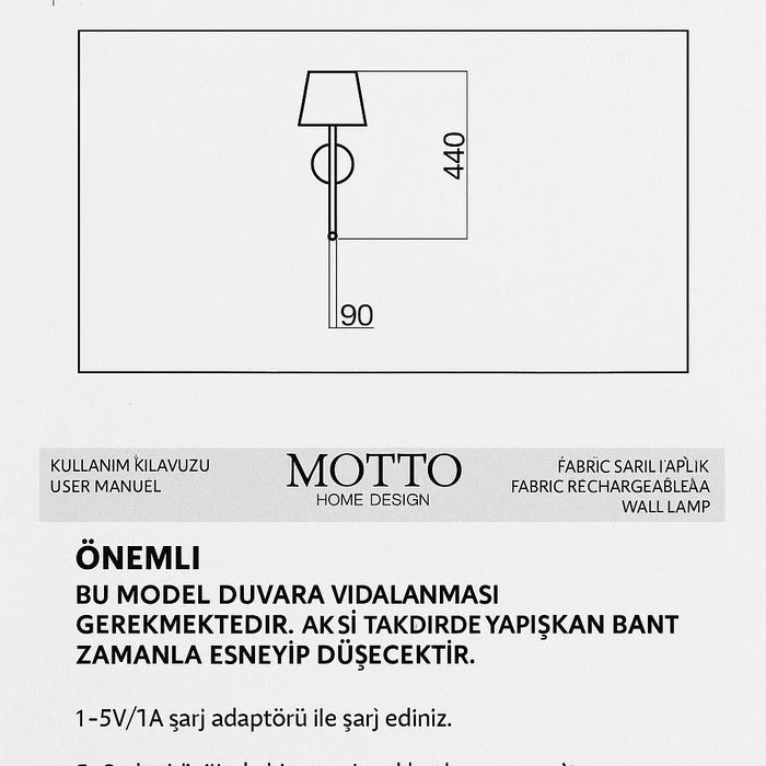Rhythm Şarjlı Aplik No: 3