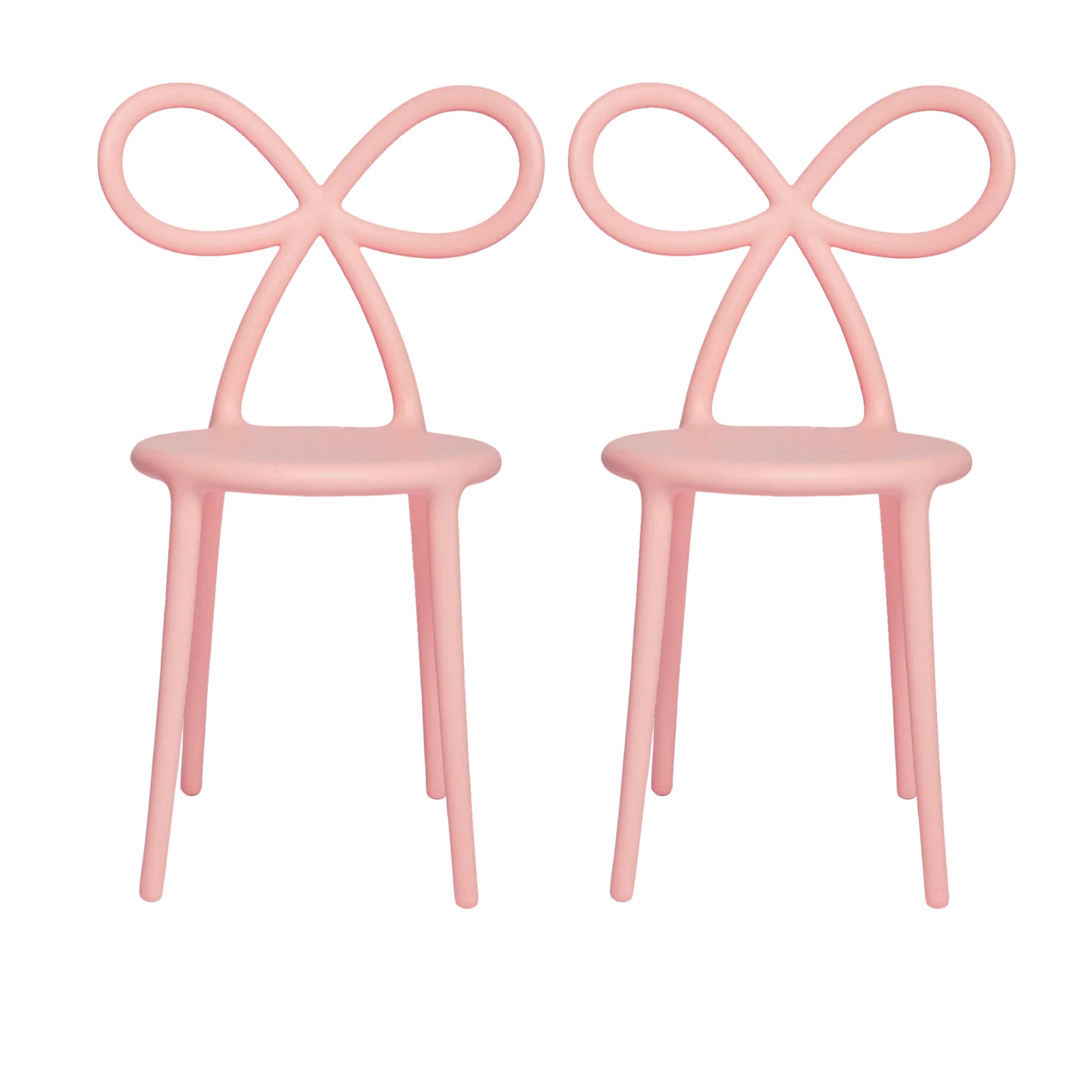 Ribbon 2'li Pembe Sandalye Seti-Sandalye-Qeeboo-NowShopFun