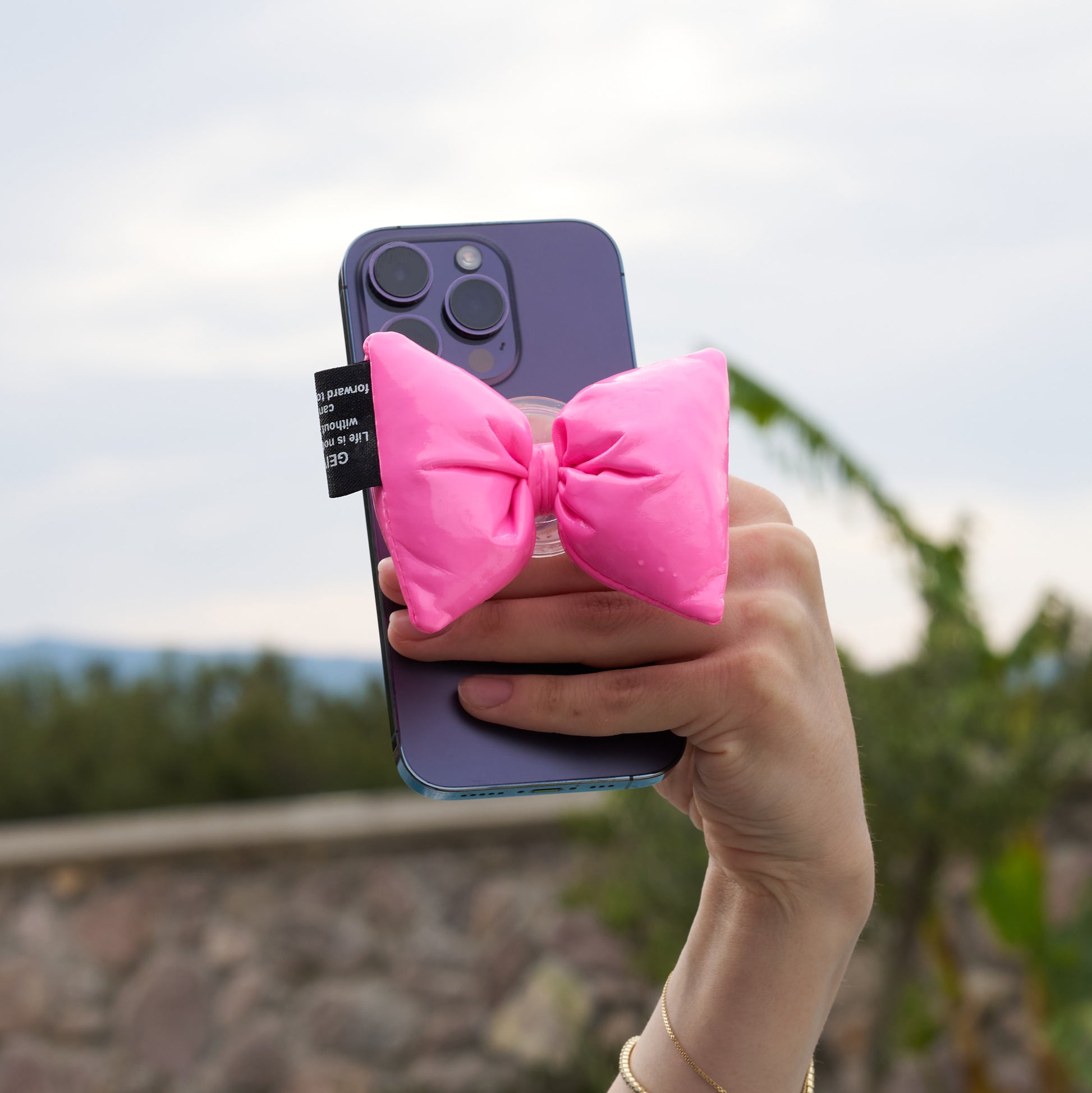 Ribbon Telefon Tutucu / Popsocket-Telefon Tutucu-Color Reflect-pembe-NowShopFun