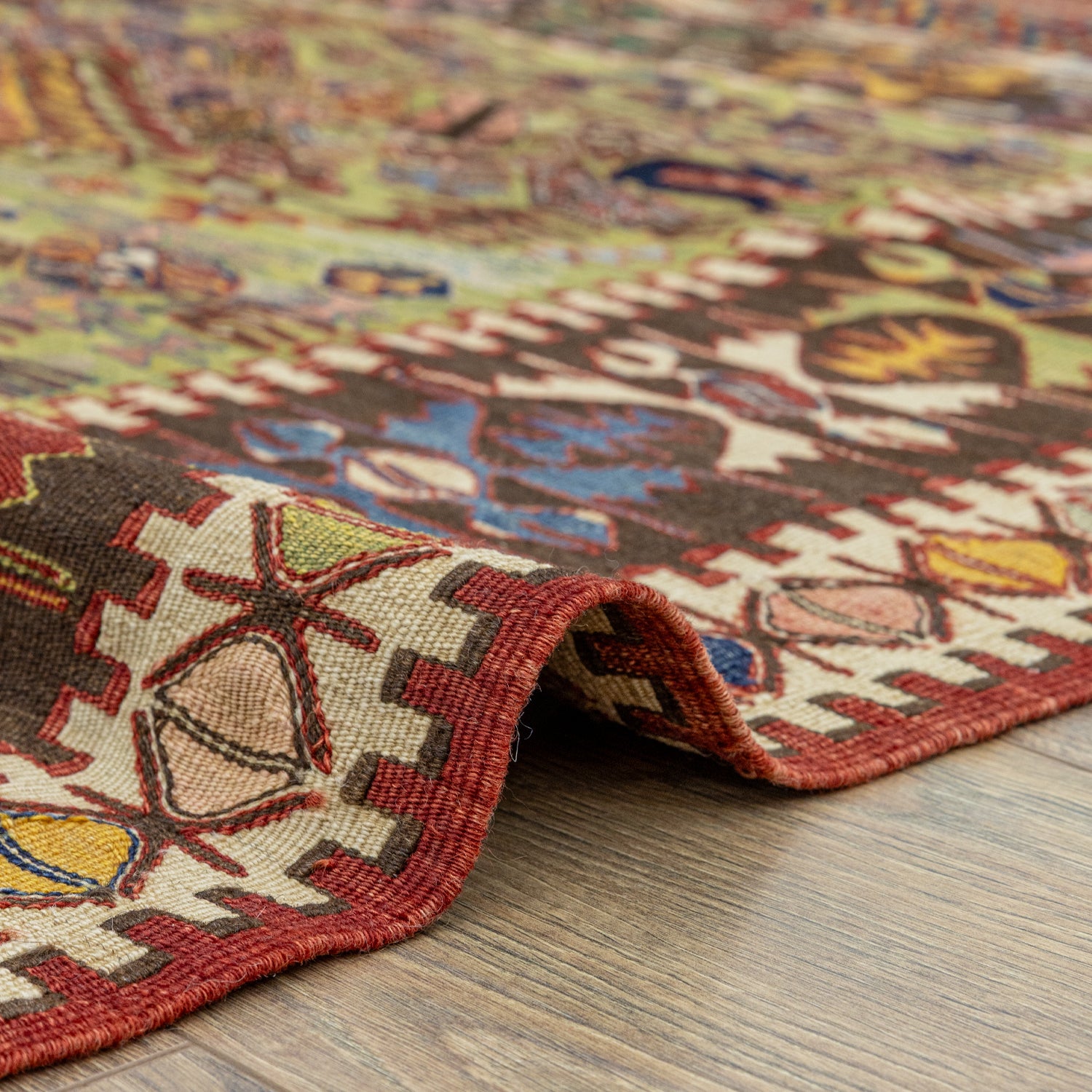 Rinat Etnik Tasarımlı Nuzumla Kilim 149x187 cm-Kilim-Soho Antiq-NowShopFun