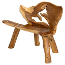 Teak Kök Oturma Takımı (4 Sandalye + 1 Orta Sehpa)