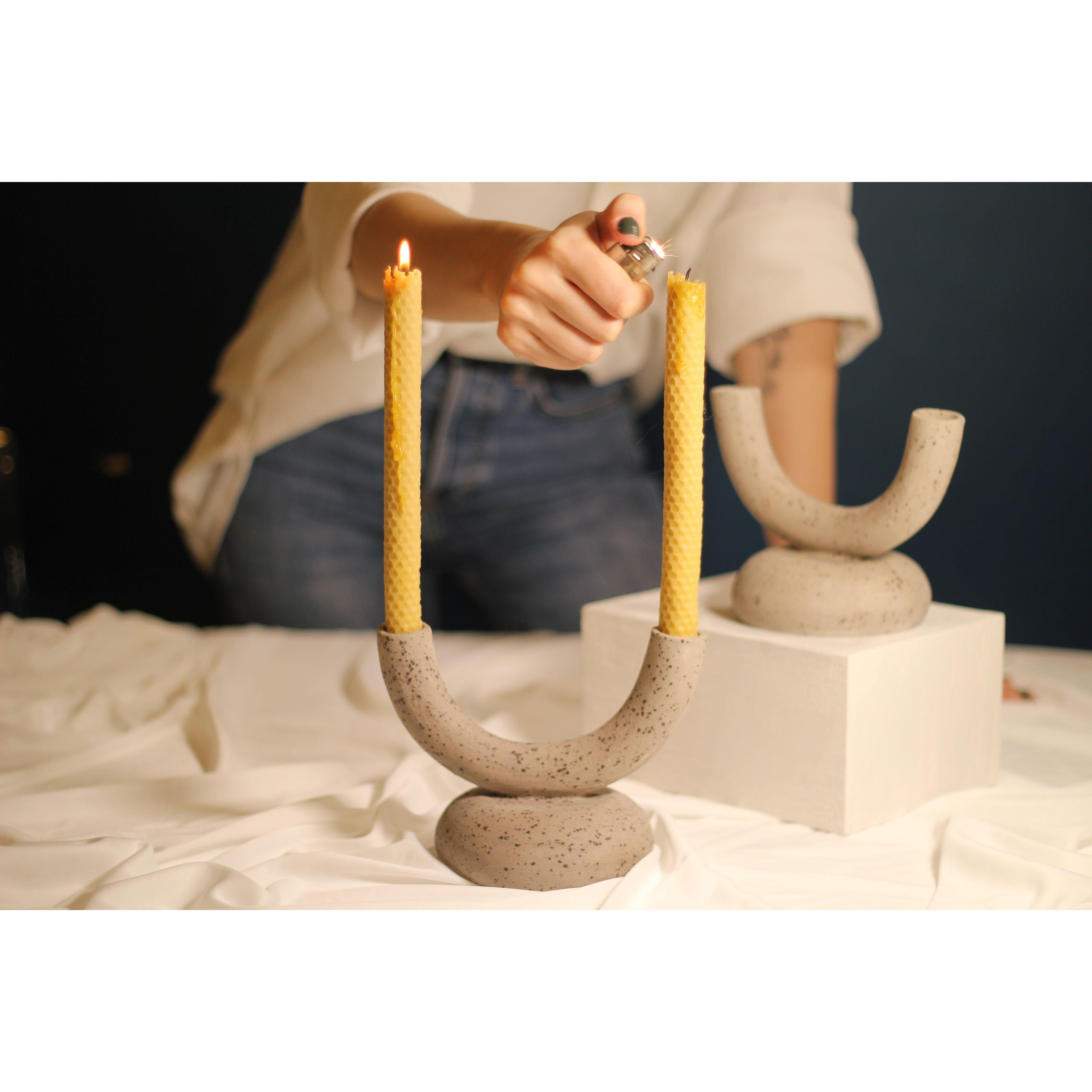 Rock Seramik Şamdan