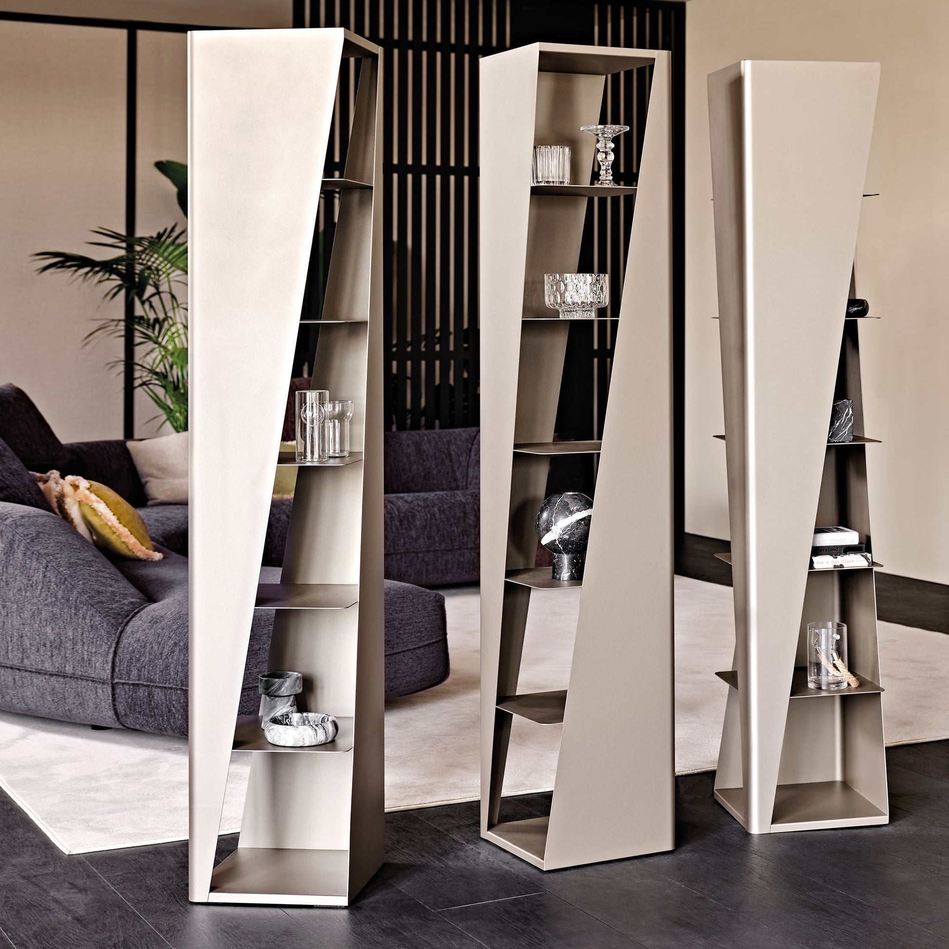 Rocket Gri Çelik Kitaplık-Kitaplık-Cattelan Italia-NowShopFun