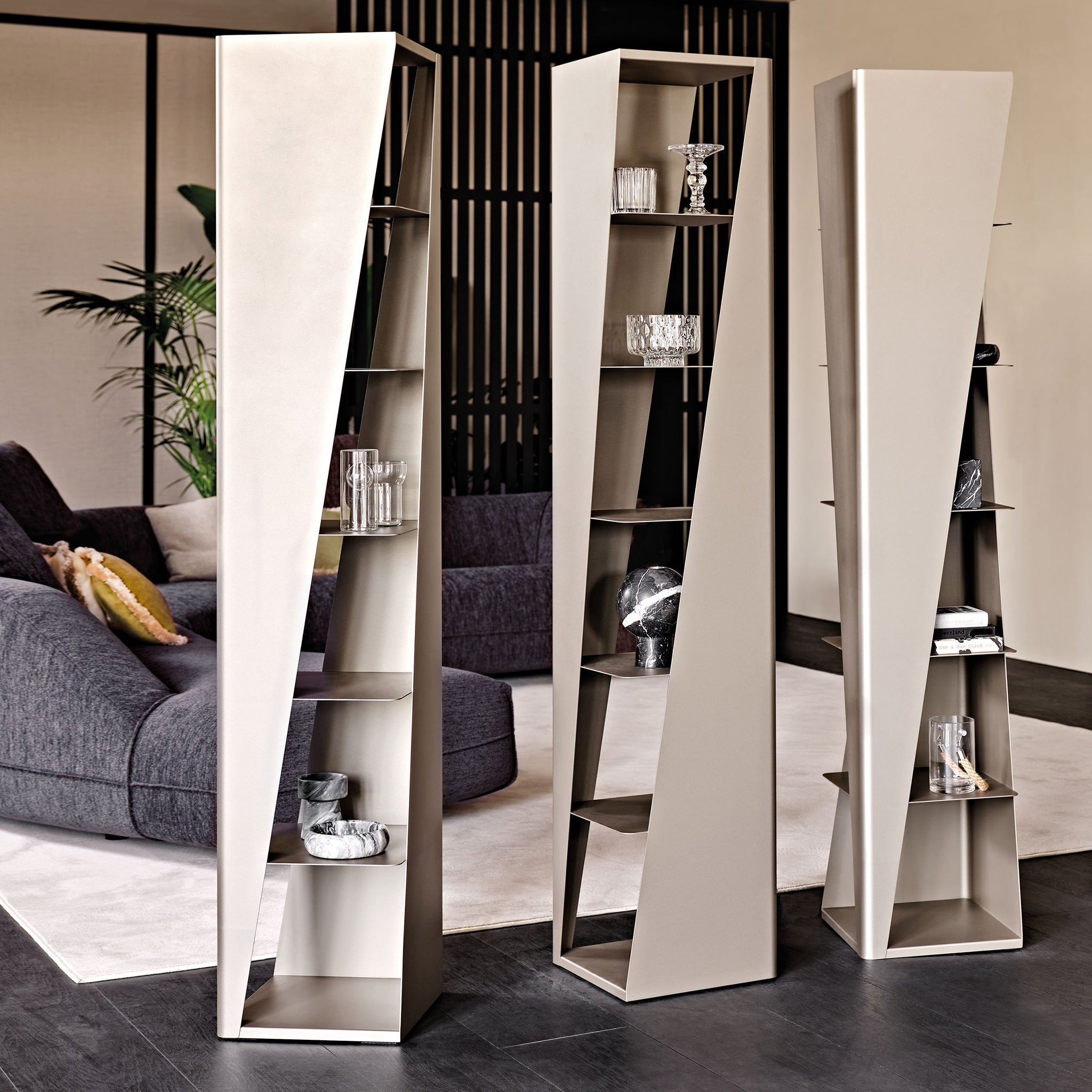 Rocket Gri Çelik Kitaplık-Kitaplık-Cattelan Italia-NowShopFun