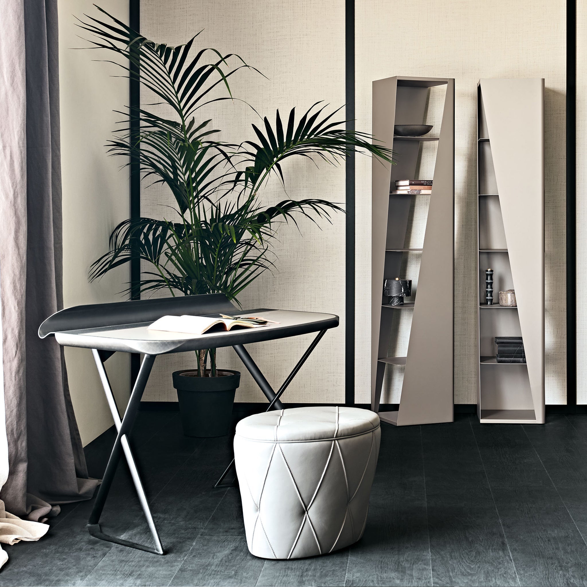 Rocket Gri Çelik Kitaplık-Kitaplık-Cattelan Italia-NowShopFun