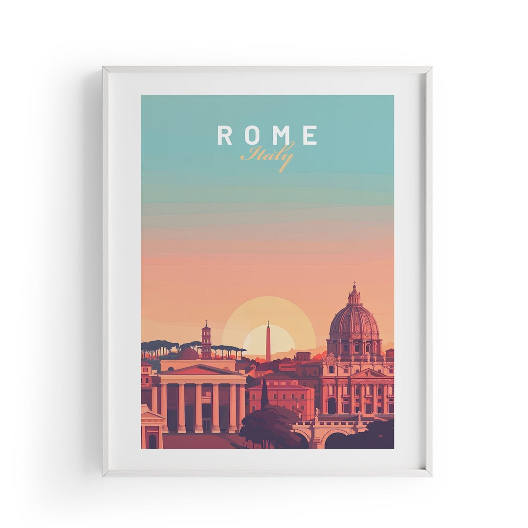 Rome | Şehir Posteri-Tablo-ODA.products-30x40-Beyaz-NowShopFun