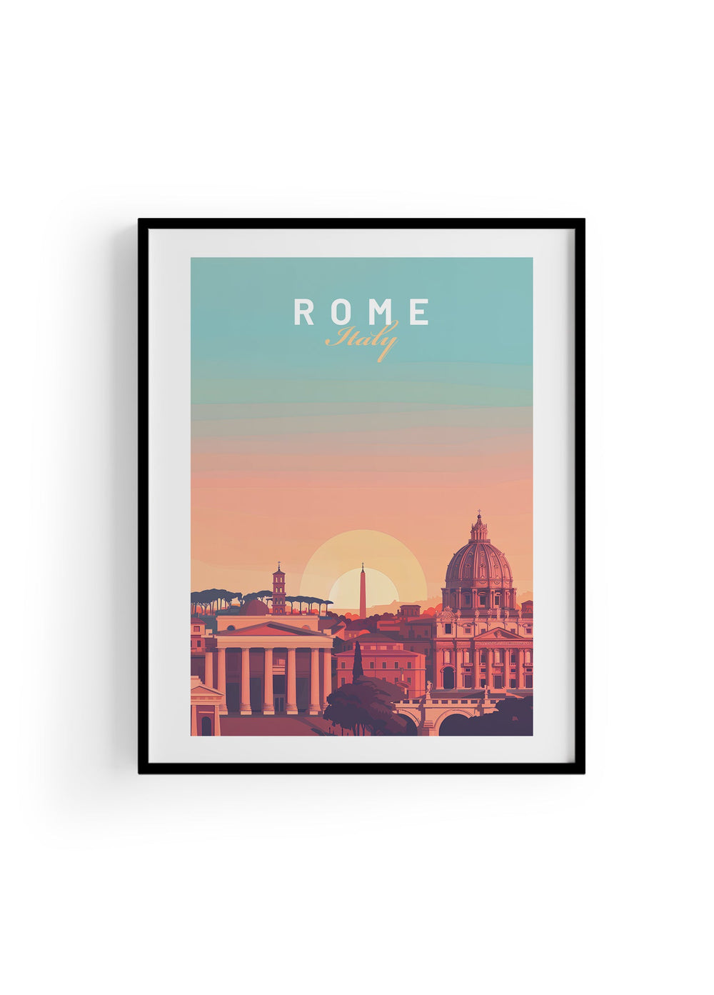 Rome | Şehir Posteri-Tablo-ODA.products-30x40-Siyah-NowShopFun