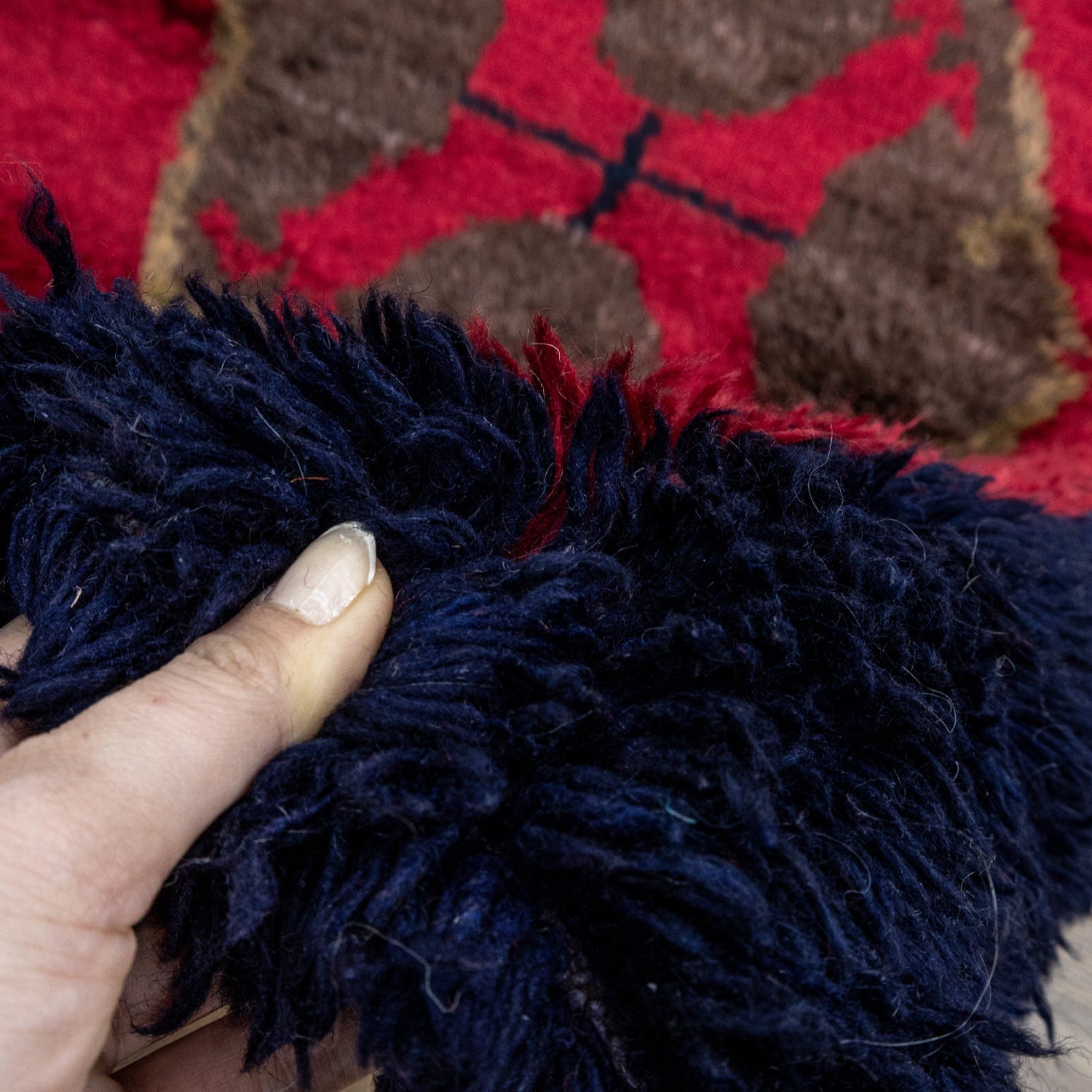 Ronte Shaggy Tarz İlkel Desenli Halı 108x172 cm