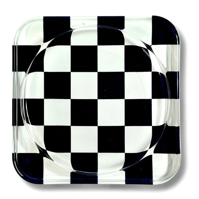 Retro Black & White Bardak Altlığı