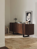 Ross Ahşap Dressoir 180cm Koyu Meşe Kaplama Modern Konsol