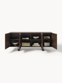 Ross Ahşap Dressoir 180cm Koyu Meşe Kaplama Modern Konsol