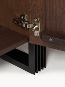 Ross Ahşap Dressoir 180cm Koyu Meşe Kaplama Modern Konsol