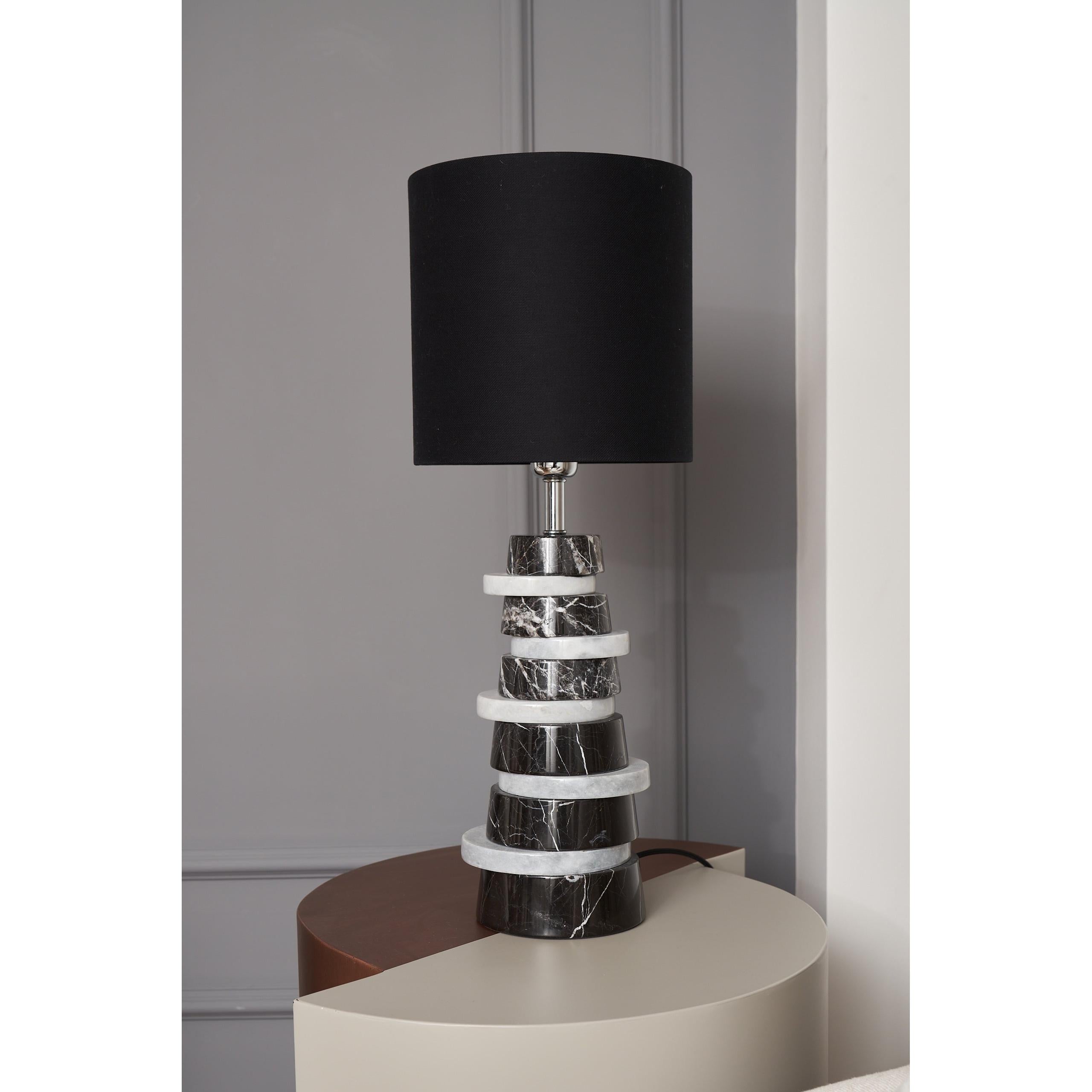 Round Mix Mermer Abajur