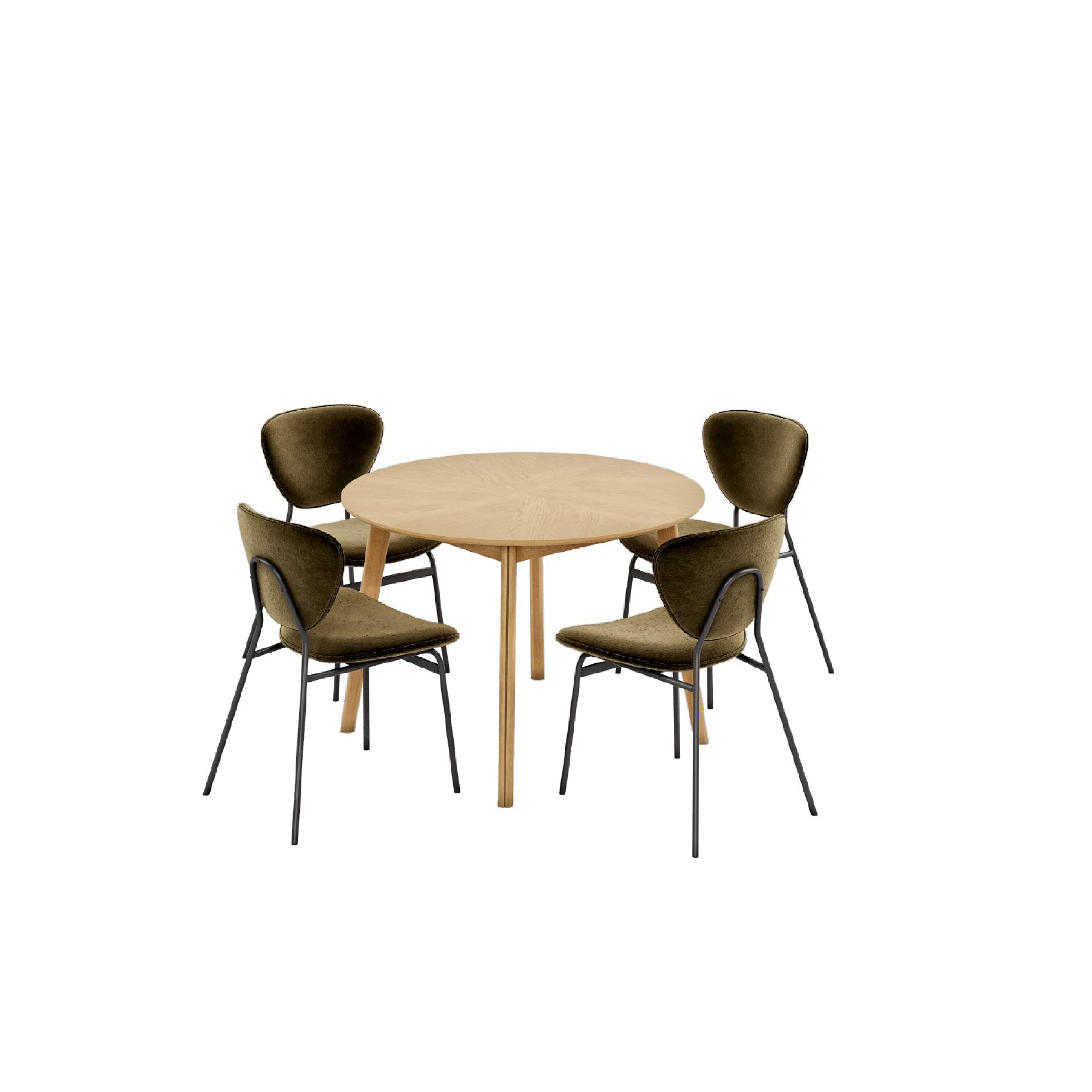 Rove Meşe Yemek Masası 110 Cm