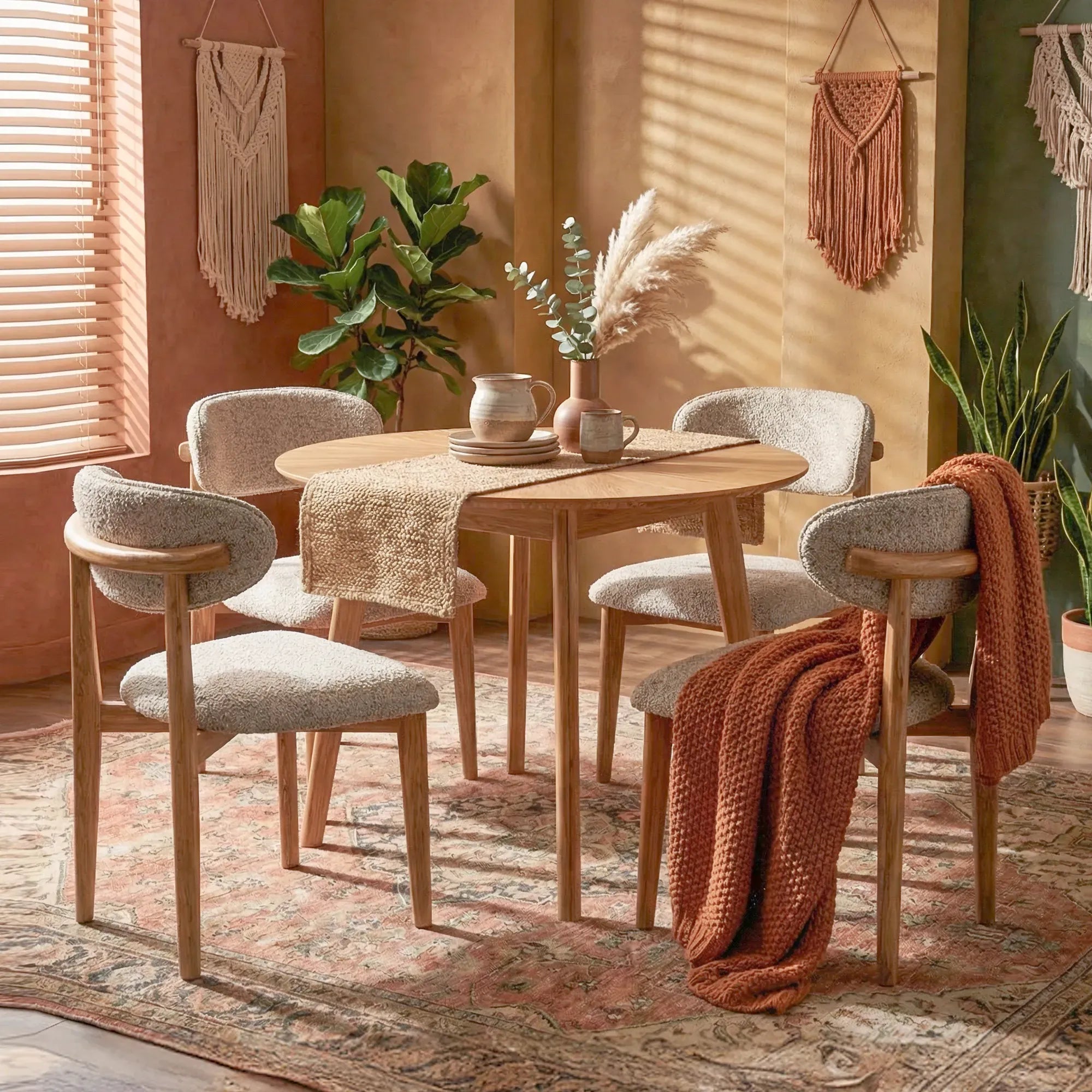 Rove Meşe Yemek Masası 90 Cm