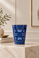 Royal Blue Blanc Lacivert Porselen Vazo