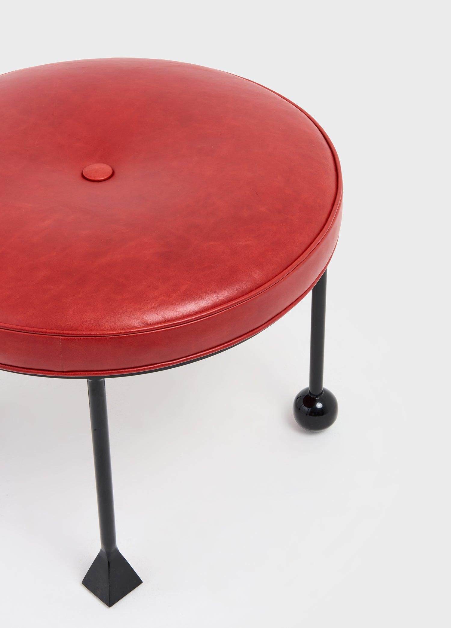 Ruby Stool Deri Puf-Puf-ALPAQ STUDIO-NowShopFun