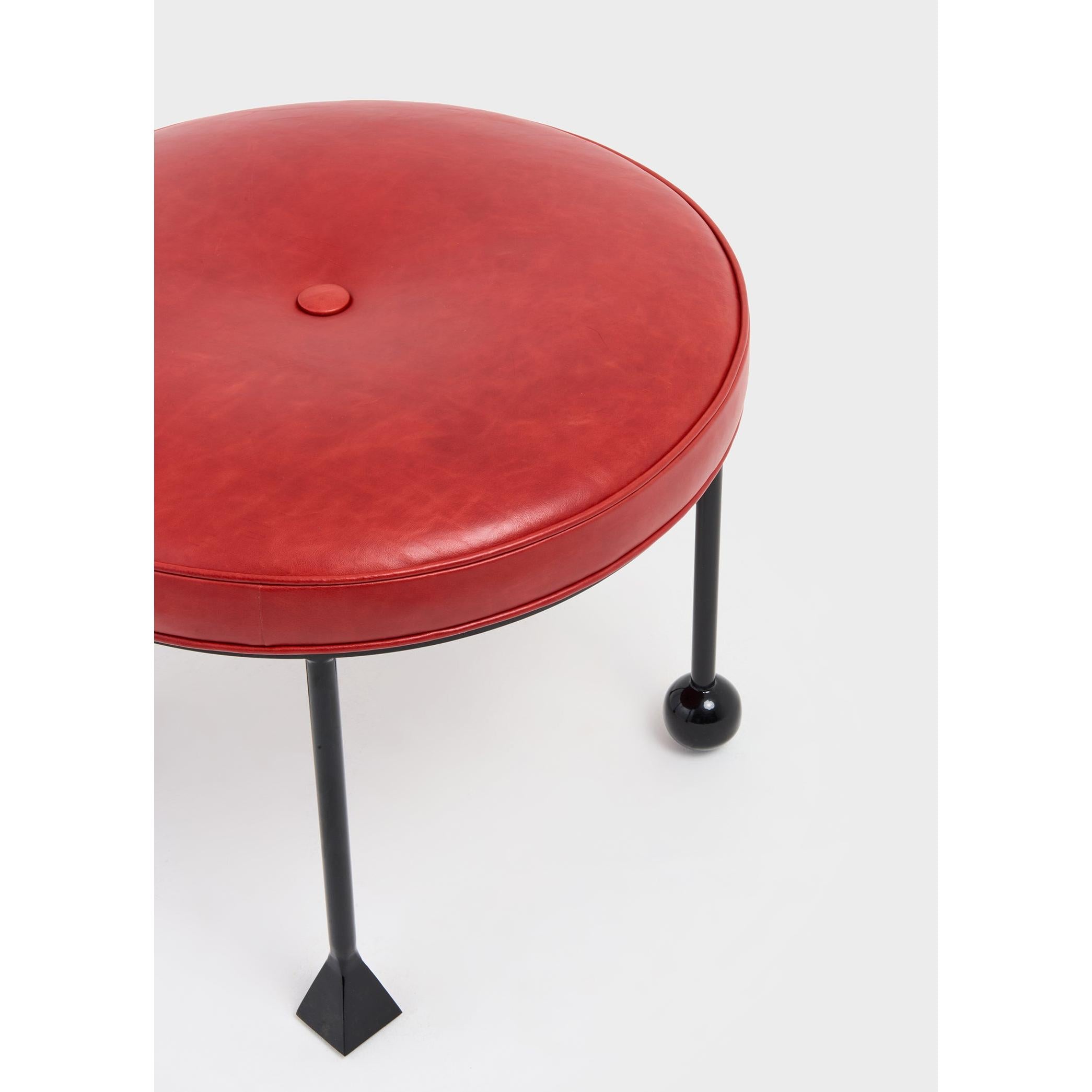 Ruby Stool Deri Puf-Puf-ALPAQ STUDIO-NowShopFun
