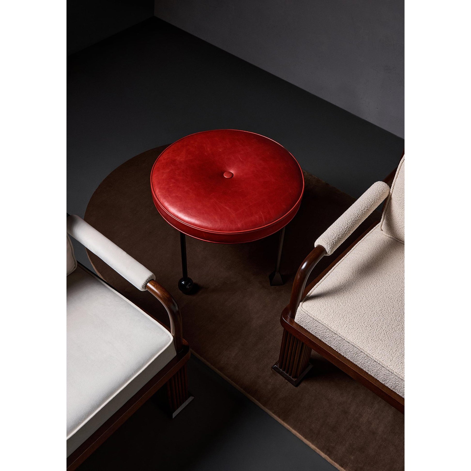 Ruby Stool Deri Puf-Puf-ALPAQ STUDIO-NowShopFun