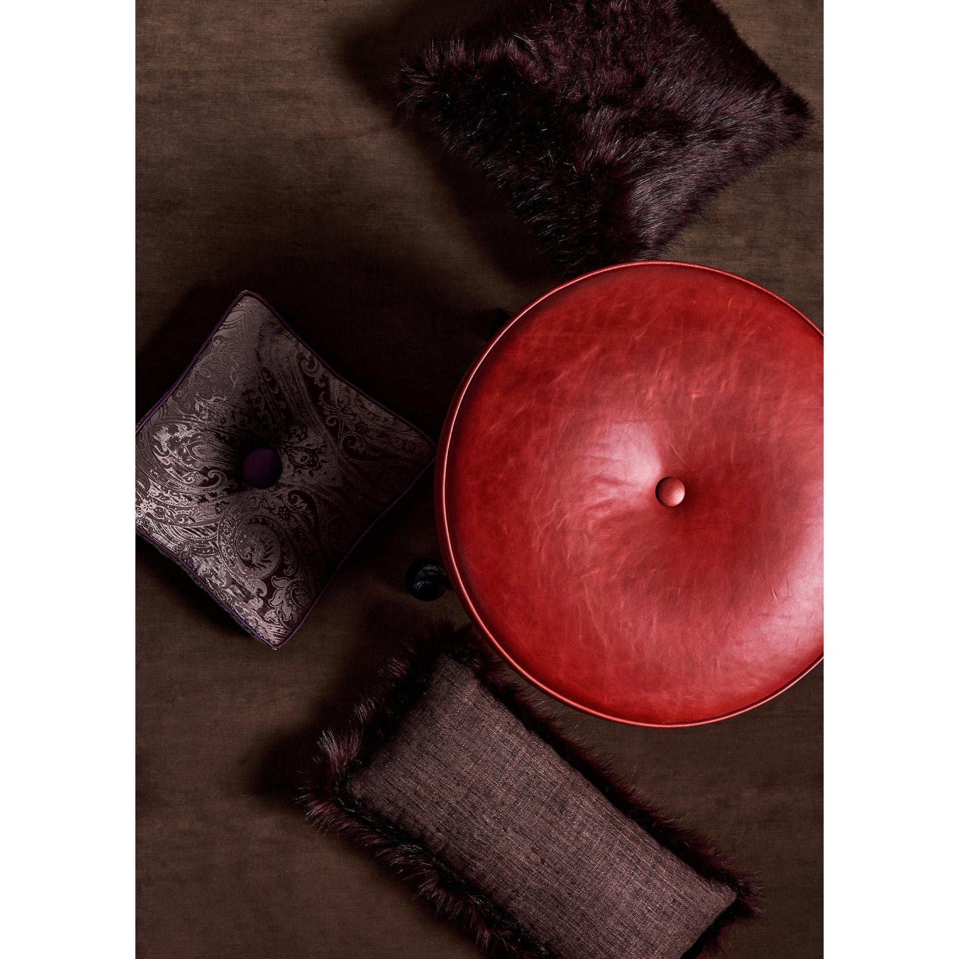 Ruby Stool Deri Puf-Puf-ALPAQ STUDIO-NowShopFun