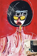 'Run' Akrilik Painting Digitally Reworked Tablo