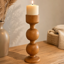 Rustik Kestane İkili Şamdan Set-Zen Hand Design-NowShopFun
