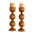 Rustik Kestane İkili Şamdan Set-Zen Hand Design-NowShopFun