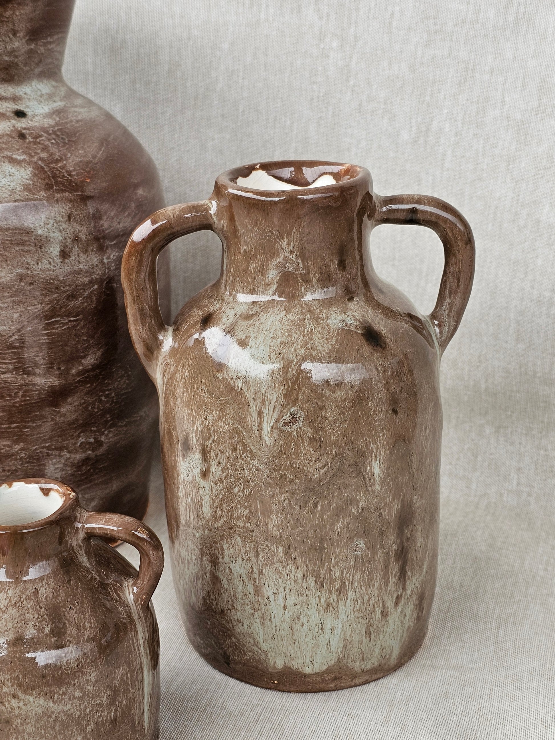 Rustik Seramik Vazo Seti – 3’lü Aile-Vazo-Zeynep Karataş Ceramics-NowShopFun