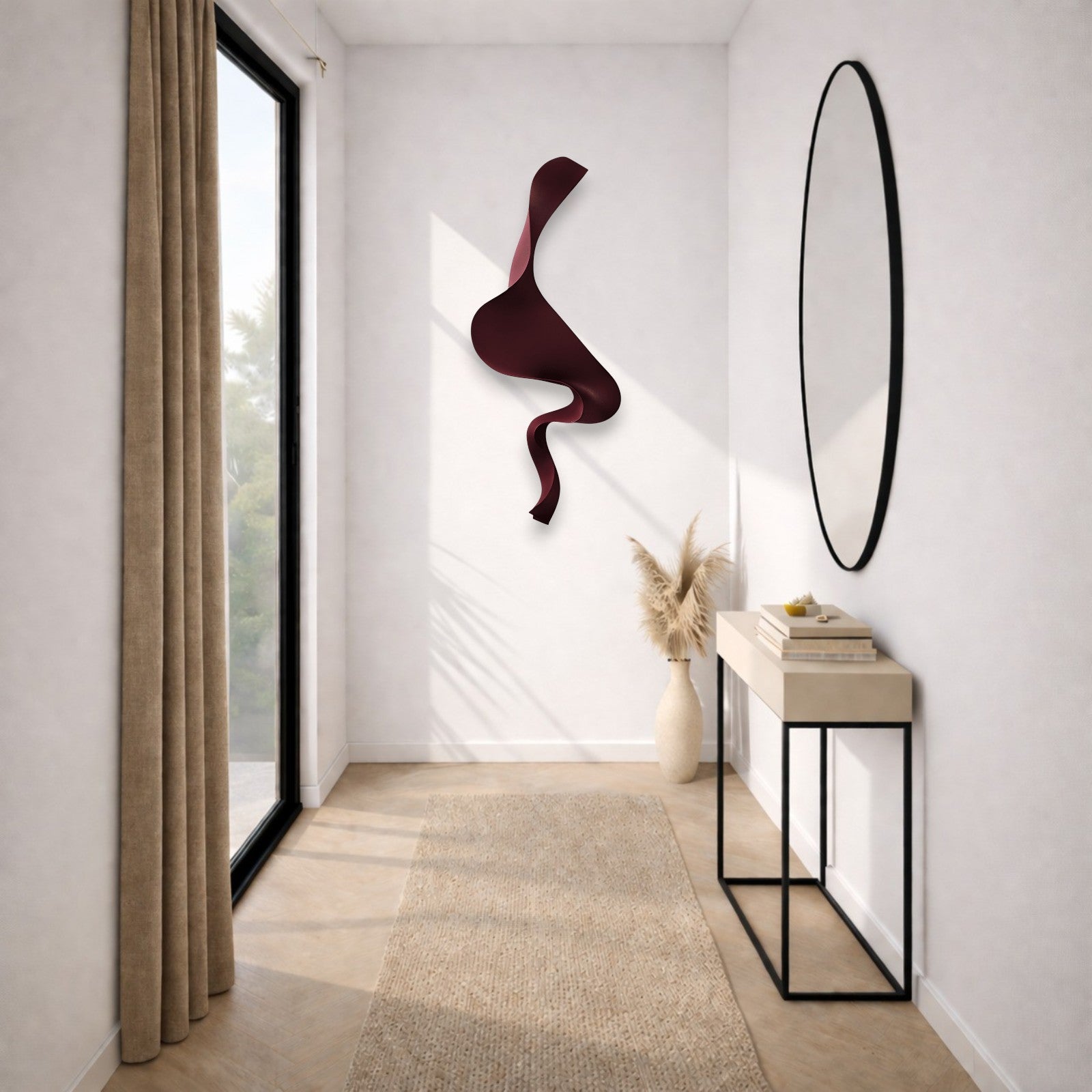S Wave Duvar Dekoru – El İşçiligi 3D Modern Duvar Aksesuarı / S Wave Wall Decor – Handmade 3D Modern Wall Sculpture