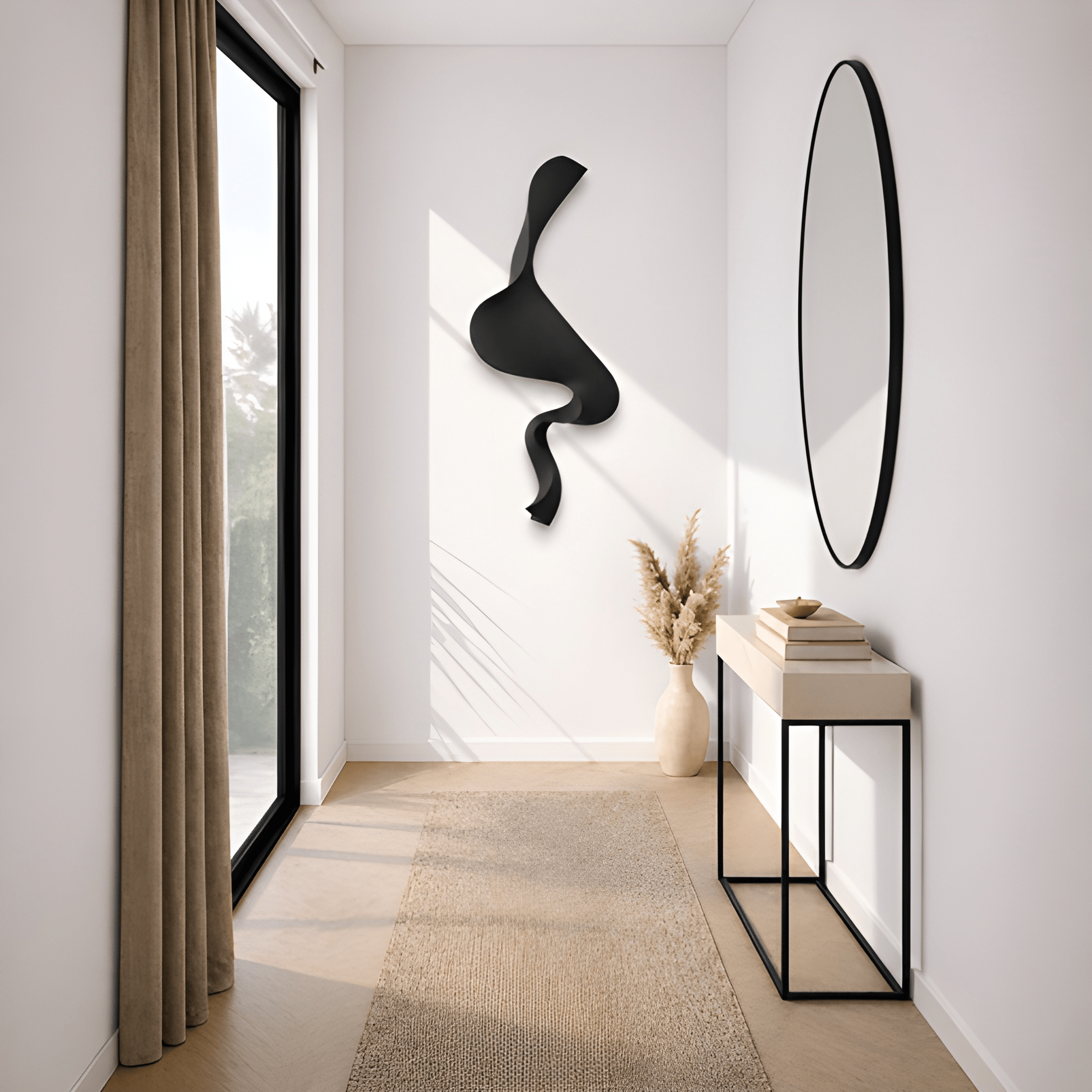 S Wave Duvar Dekoru – El İşçiligi 3D Modern Duvar Aksesuarı / S Wave Wall Decor – Handmade 3D Modern Wall Sculpture