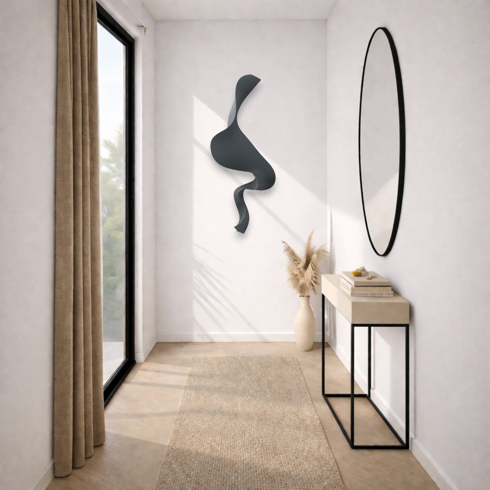 S Wave Duvar Dekoru – El İşçiligi 3D Modern Duvar Aksesuarı / S Wave Wall Decor – Handmade 3D Modern Wall Sculpture