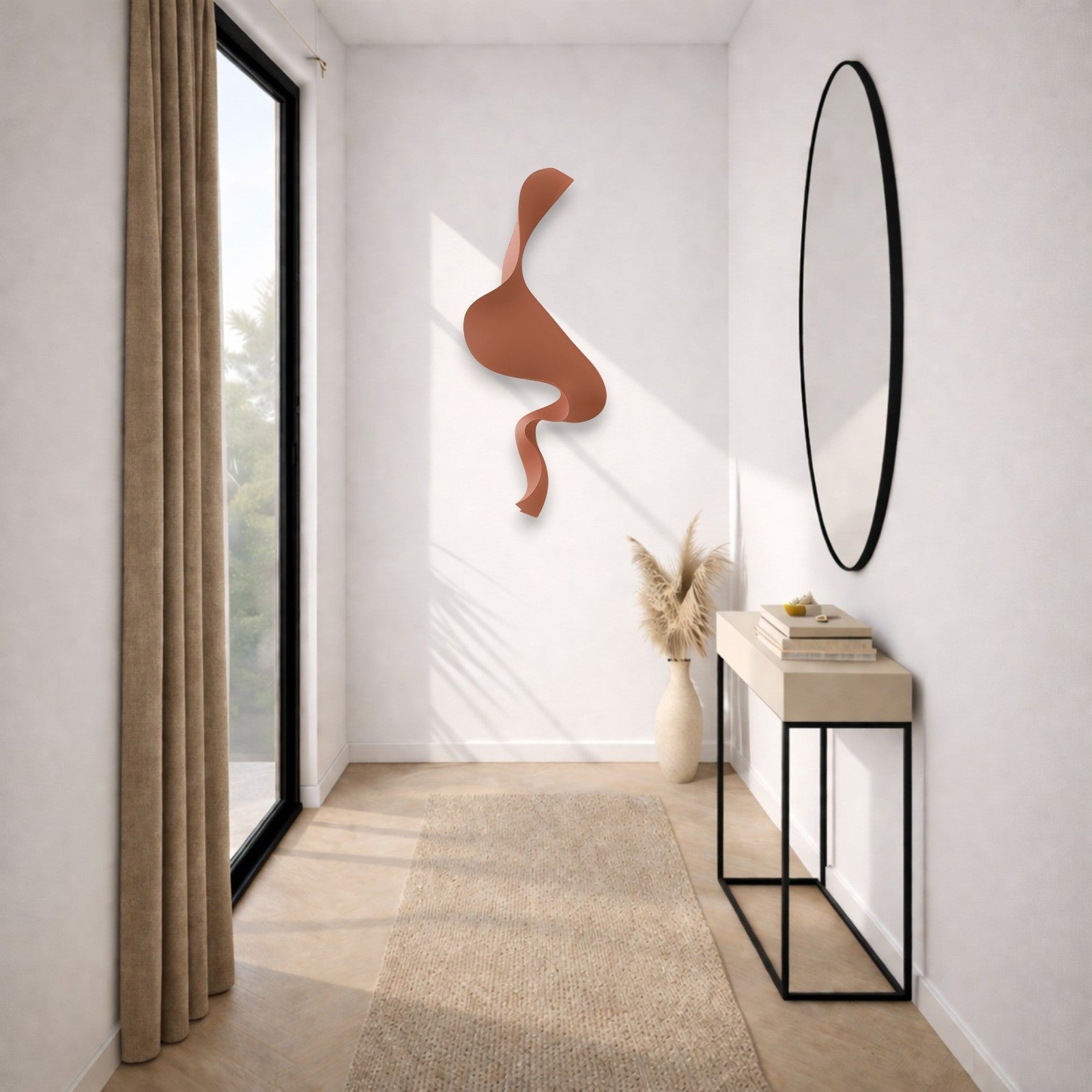 S Wave Duvar Dekoru – El İşçiligi 3D Modern Duvar Aksesuarı / S Wave Wall Decor – Handmade 3D Modern Wall Sculpture
