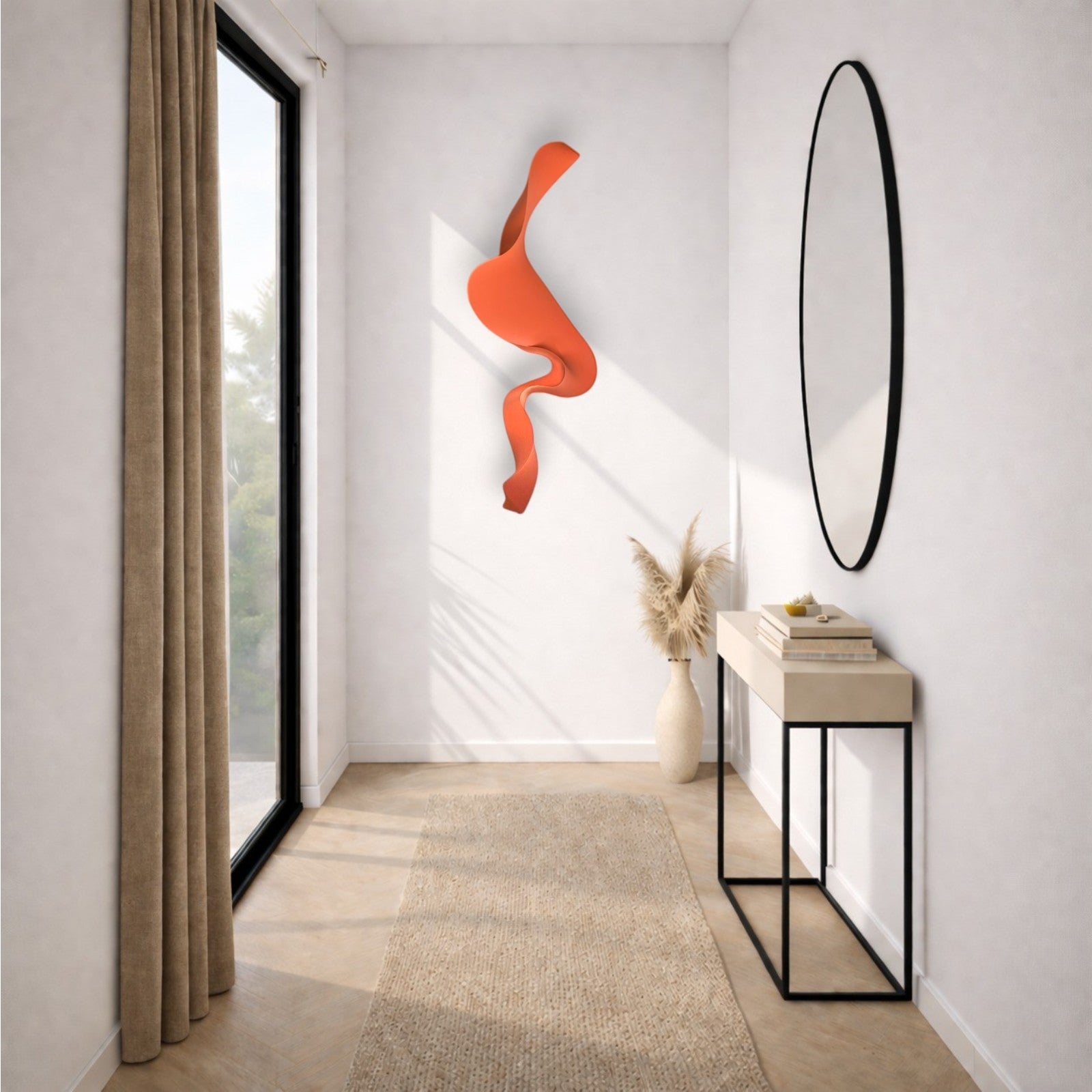 S Wave Duvar Dekoru – El İşçiligi 3D Modern Duvar Aksesuarı / S Wave Wall Decor – Handmade 3D Modern Wall Sculpture