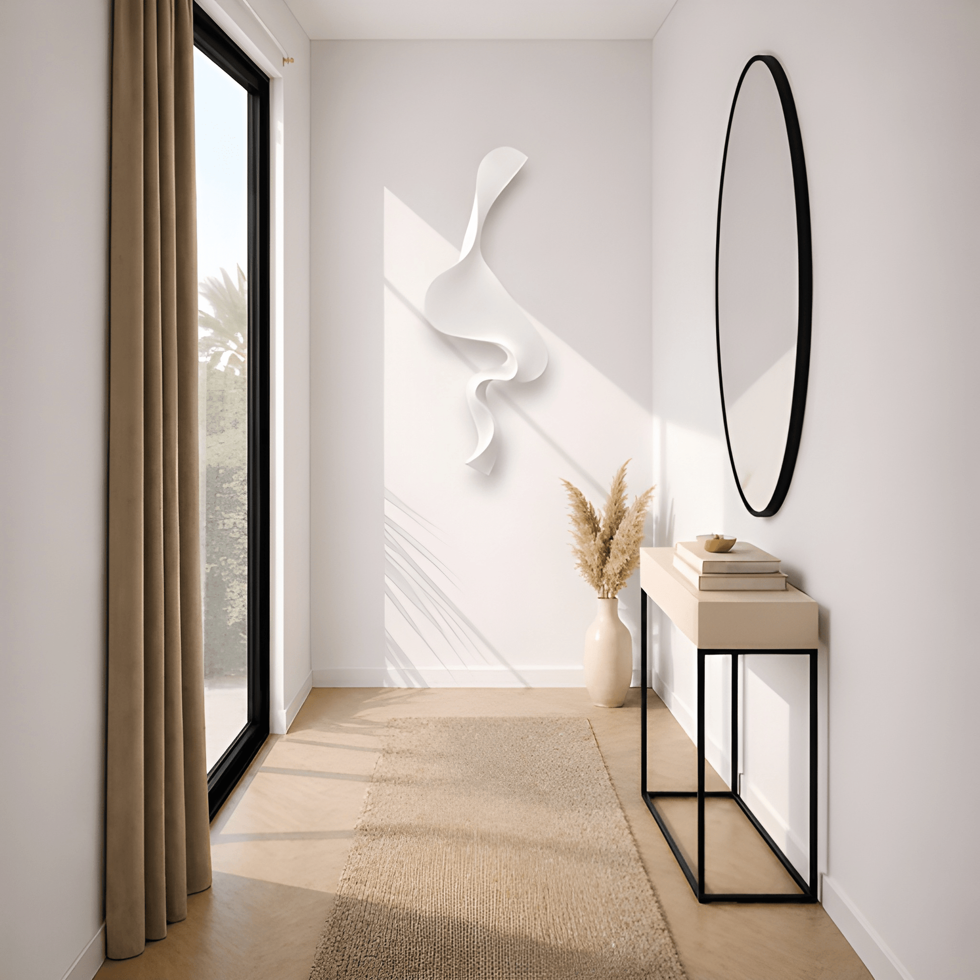 S Wave Duvar Dekoru – El İşçiligi 3D Modern Duvar Aksesuarı / S Wave Wall Decor – Handmade 3D Modern Wall Sculpture