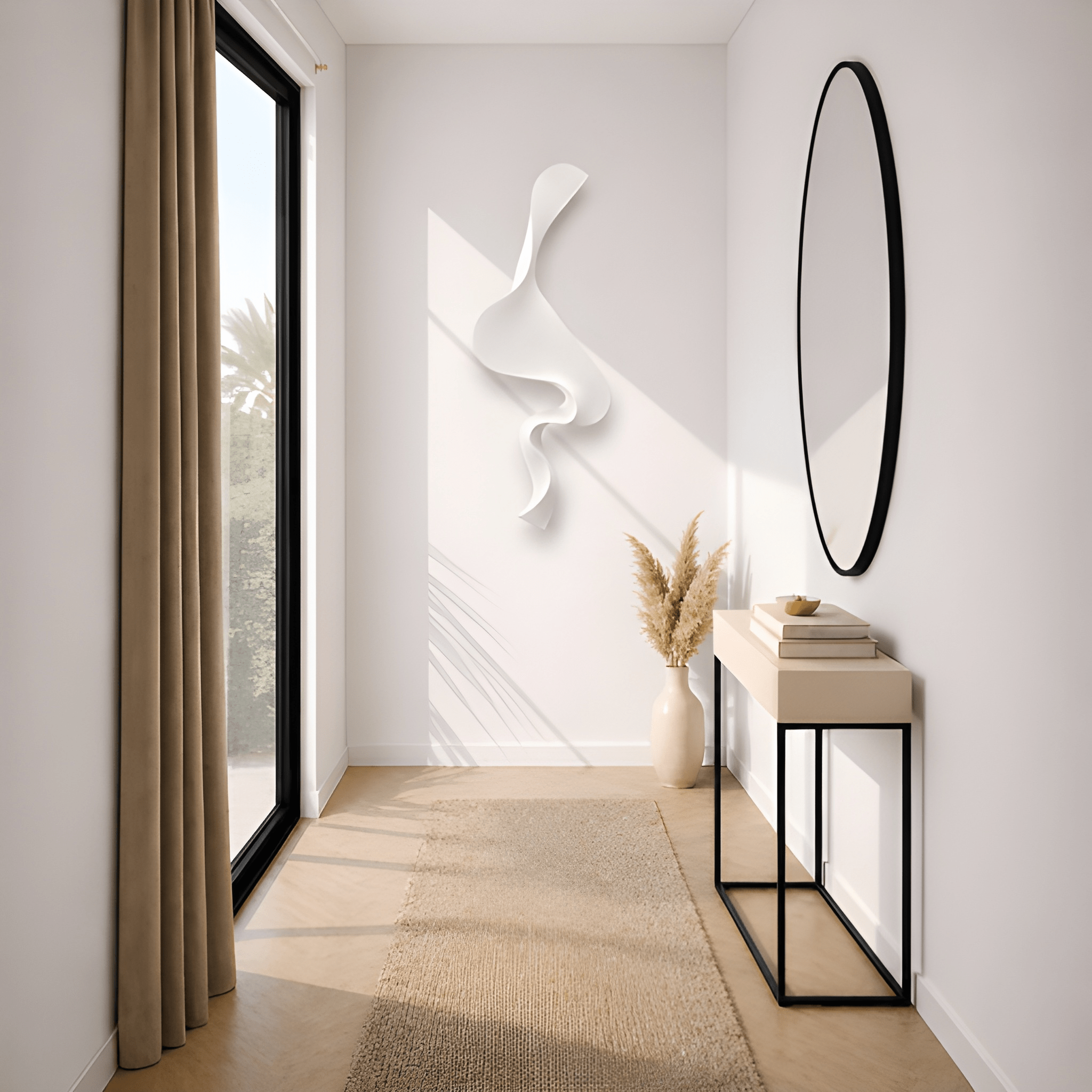 S Wave Duvar Dekoru – El İşçiligi 3D Modern Duvar Aksesuarı / S Wave Wall Decor – Handmade 3D Modern Wall Sculpture