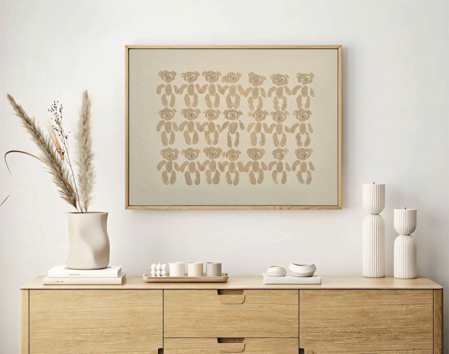 Saf Ayıcıklar Resim-Tablo-VİDİ Art Studio-NowShopFun