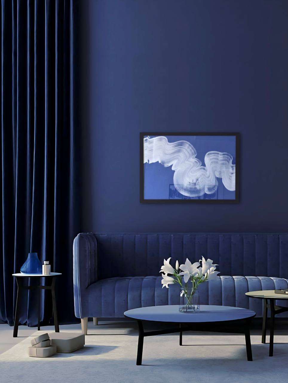 Saf Beyaz Dalga 1 Tablo-Tablo-VİDİ Art Studio-NowShopFun