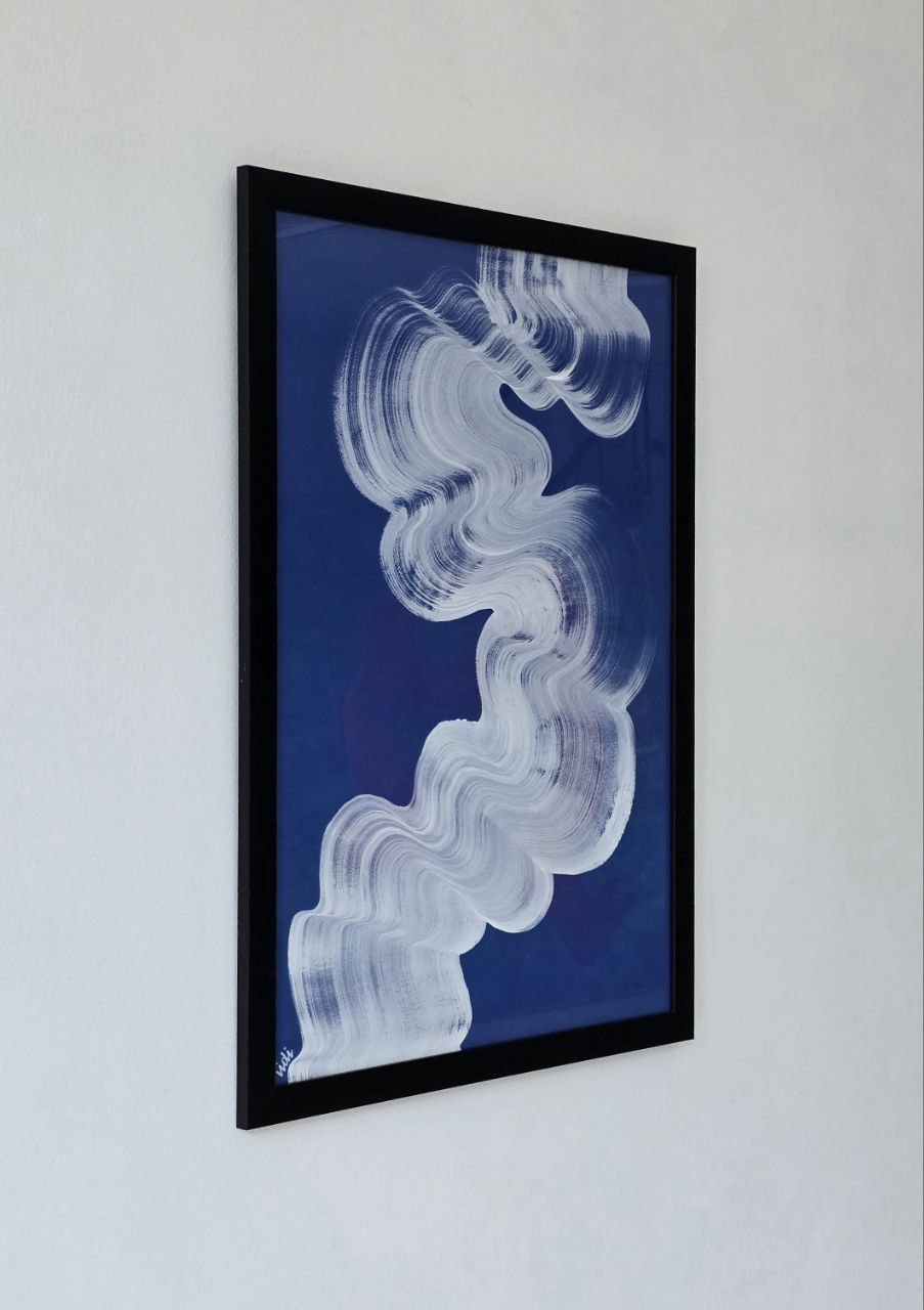 Saf Beyaz Dalga 2 Tablo-Tablo-VİDİ Art Studio-NowShopFun