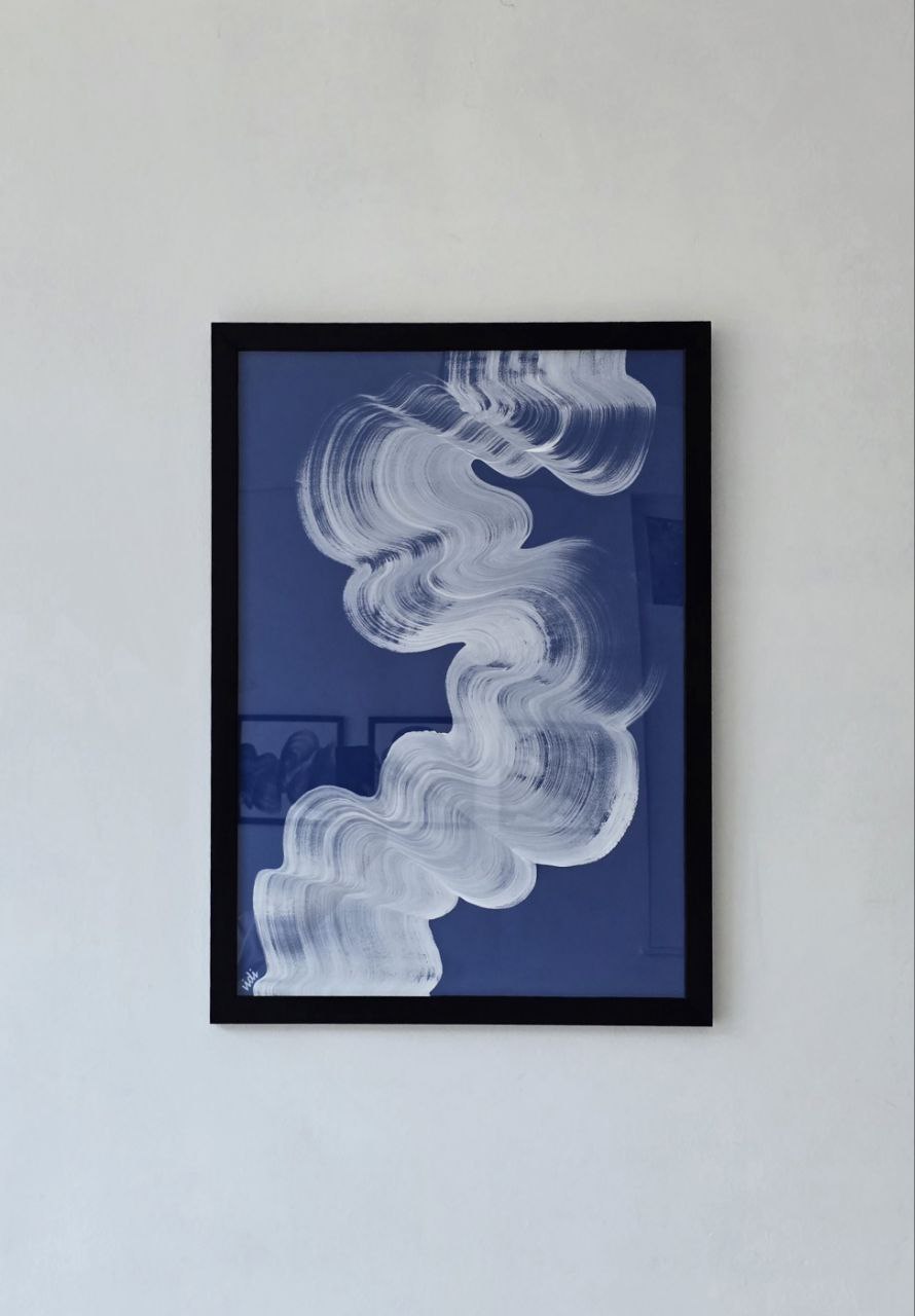 Saf Beyaz Dalga 2 Tablo-Tablo-VİDİ Art Studio-NowShopFun