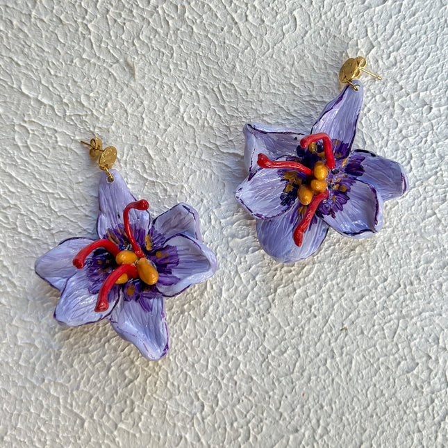 Saffron Crocus Çiçek Küpe-Küpe-Sunset Magic Studio-NowShopFun