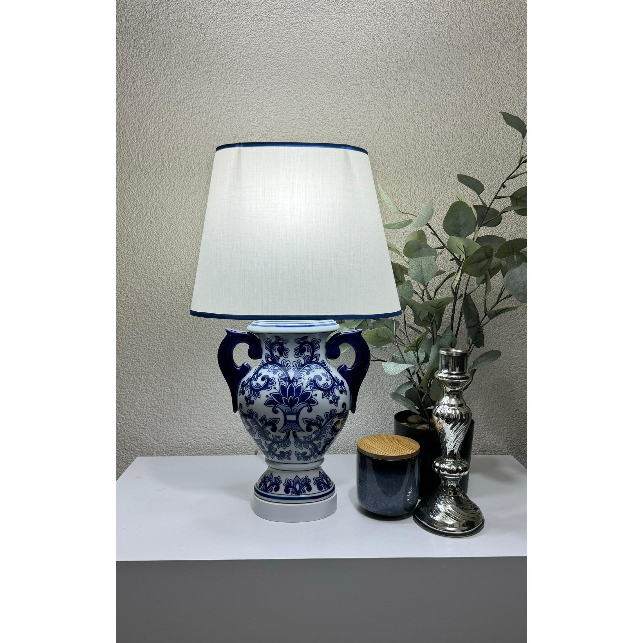 Sagaza Blue Blanc Porselen Abajur