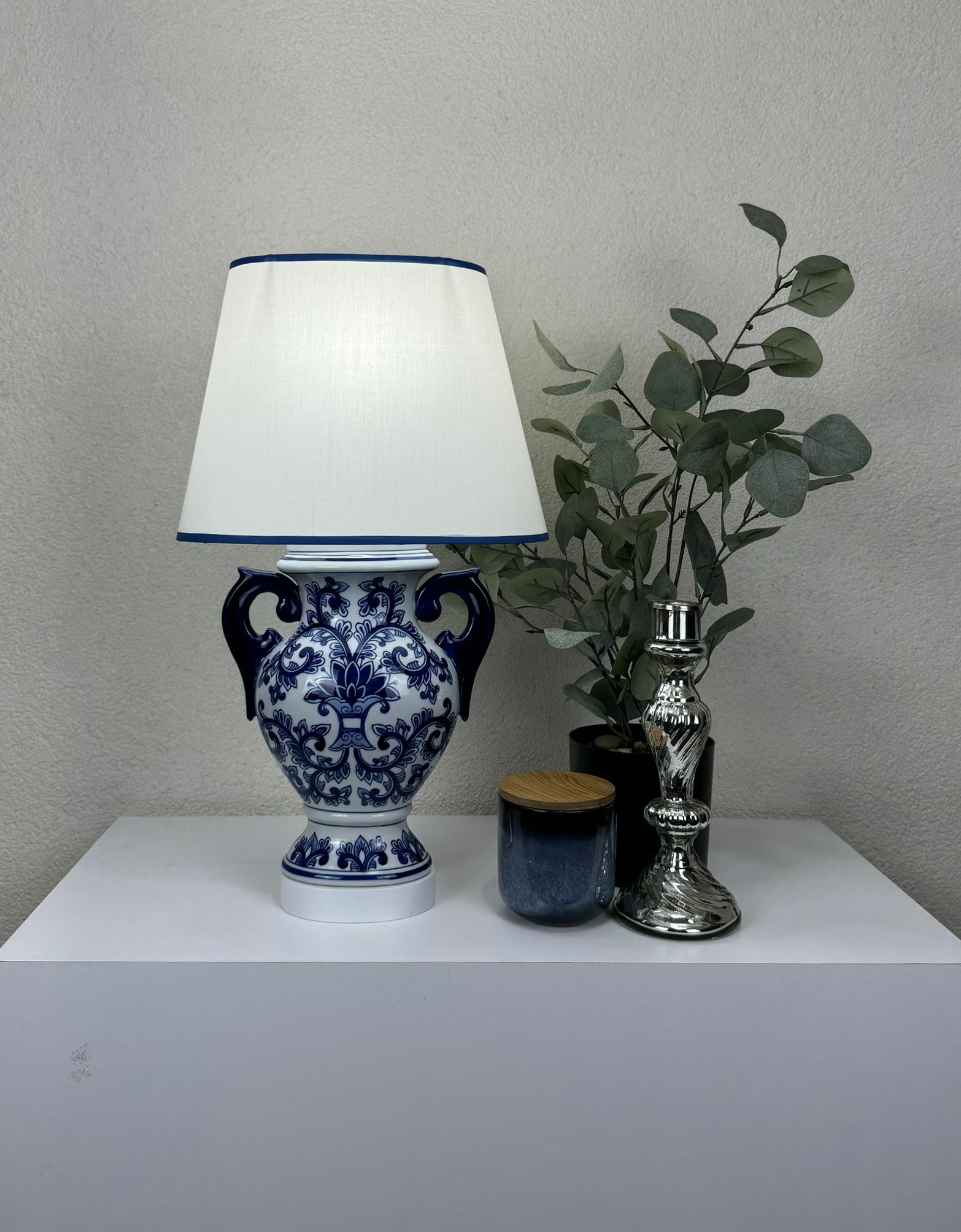 Sagaza Blue Blanc Porselen Abajur