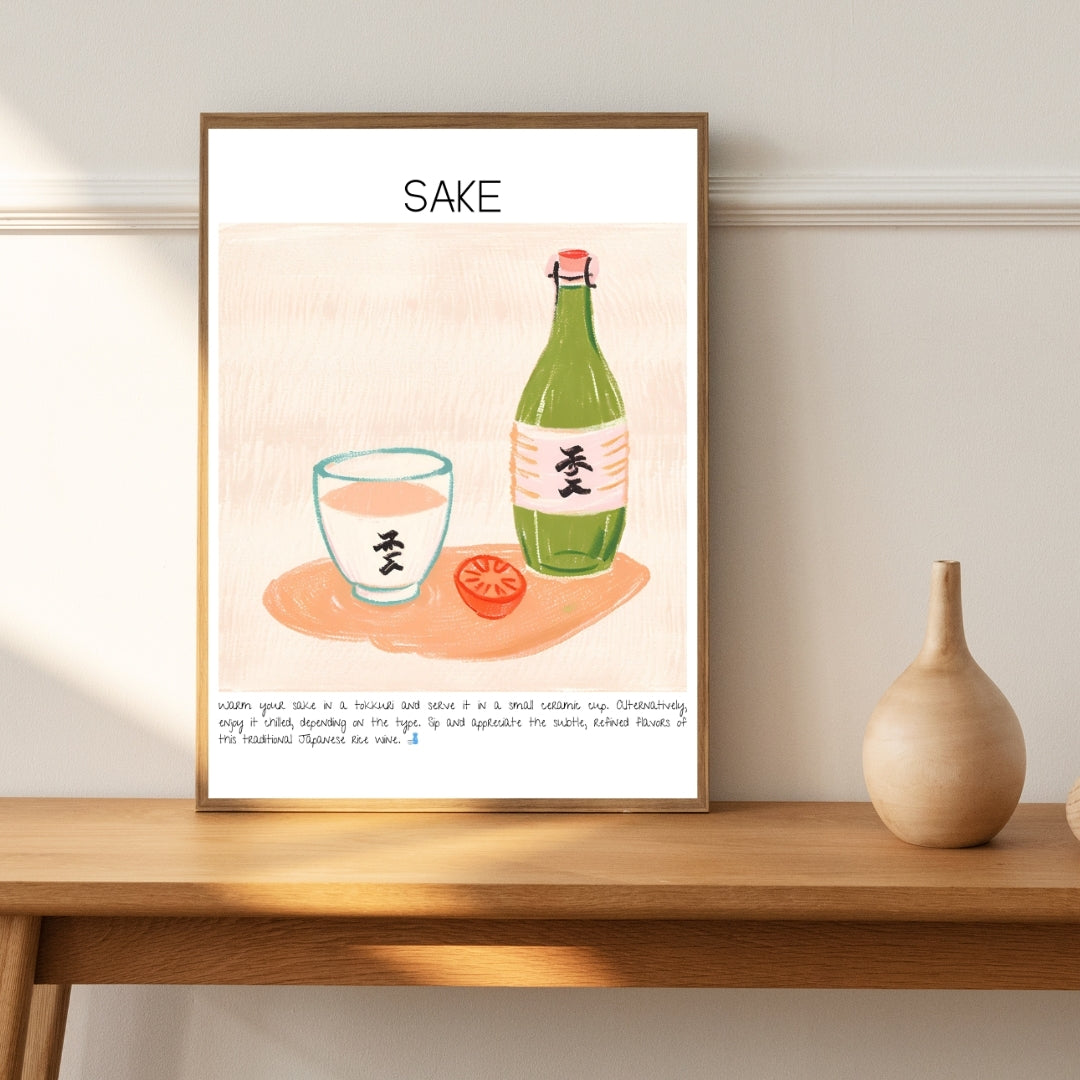 Sake Cocktail Art Print Tasarım Poster-Tablo-Muff Atelier-No:1-21x30cm-NowShopFun