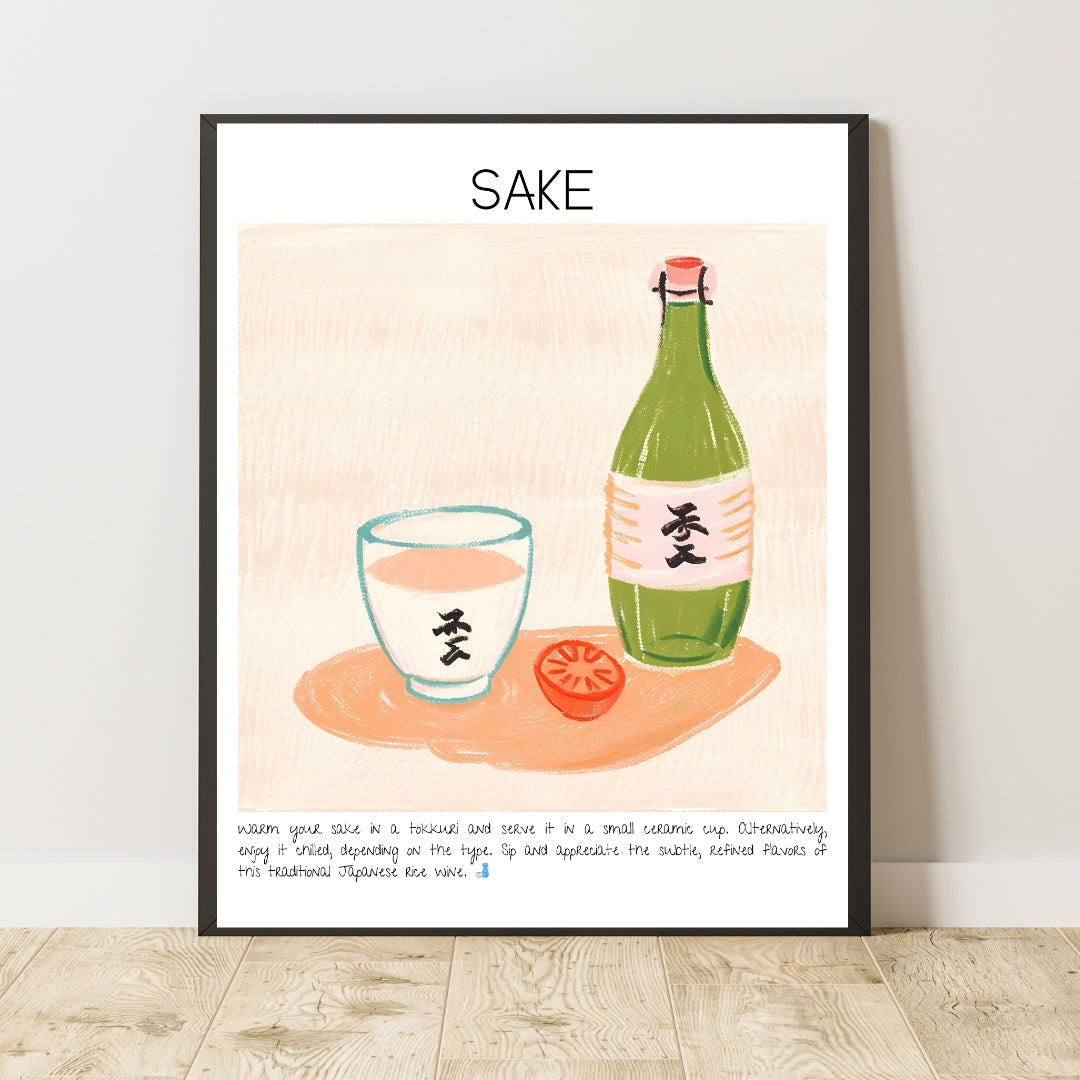 Sake Cocktail Art Print Tasarım Poster-Tablo-Muff Atelier-No:1-30x42cm-NowShopFun